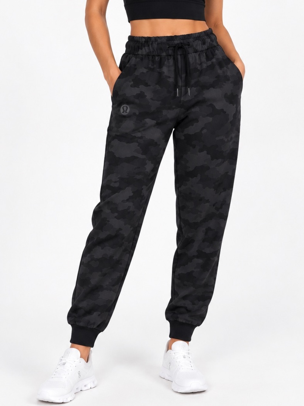 Lululemon Ready to Rulu Joggers Size 6 Black Camo Deep Coal 27”